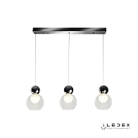 Светильник подвесной LED Blossom C4476-3L CR iLedex прозрачный 1 лампа, основание хром в стиле современный хай-тек шар