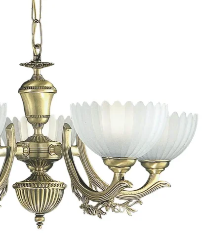Люстра подвесная L 2825/5  Reccagni Angelo белая на 5 ламп, основание античное бронза в стиле классический  фото 2