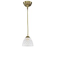 Светильник подвесной L 7052/14 Reccagni Angelo белый 1 лампа, основание античное бронза в стиле классический 