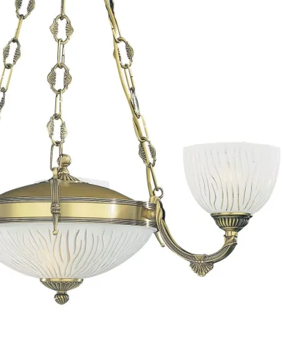 Люстра подвесная  L 5600/3+2 Reccagni Angelo белая на 5 ламп, основание античное бронза в стиле классический  фото 3