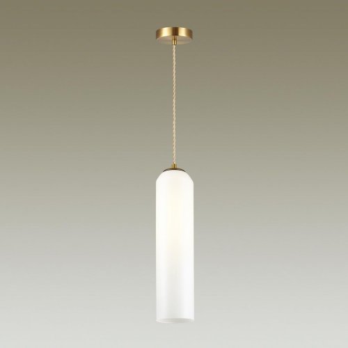 Светильник подвесной Vosti 4642/1 Odeon Light белый 1 лампа, основание золотое в стиле современный  фото 2