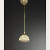 Светильник подвесной L 7104/16 Reccagni Angelo бежевый 1 лампа, основание золотое в стиле классический 