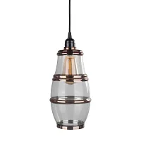Светильник подвесной лофт Lainate OML-91906-01 Omnilux прозрачный 1 лампа, основание чёрное в стиле лофт 