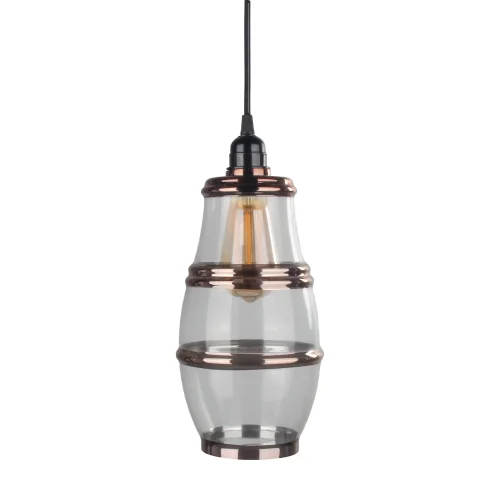 Светильник подвесной лофт Lainate OML-91906-01 Omnilux прозрачный 1 лампа, основание чёрное в стиле лофт 
