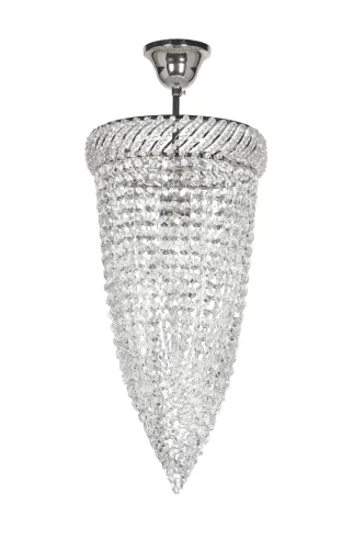 Люстра хрустальная потолочная Bari E 1.3.25.200 N Dio D'Arte без плафона на 1 лампа, основание никель в стиле классика 