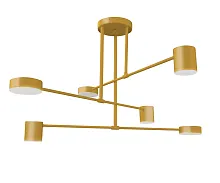 Люстра потолочная LED Мекли 07649-6A,33 Kink Light золотая на 6 ламп, основание золотое в стиле хай-тек современный 