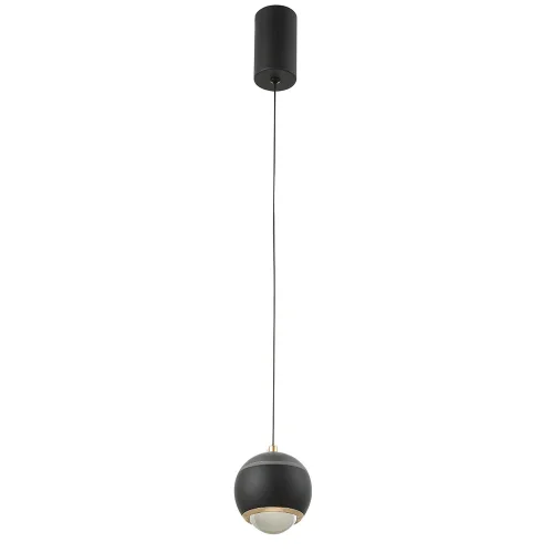Светильник подвесной LED CARO SP LED BLACK Crystal Lux чёрный 1 лампа, основание чёрное в стиле современный шар фото 3