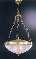 Люстра подвесная  L 650/3 Reccagni Angelo белая на 3 лампы, основание античное бронза в стиле классический 