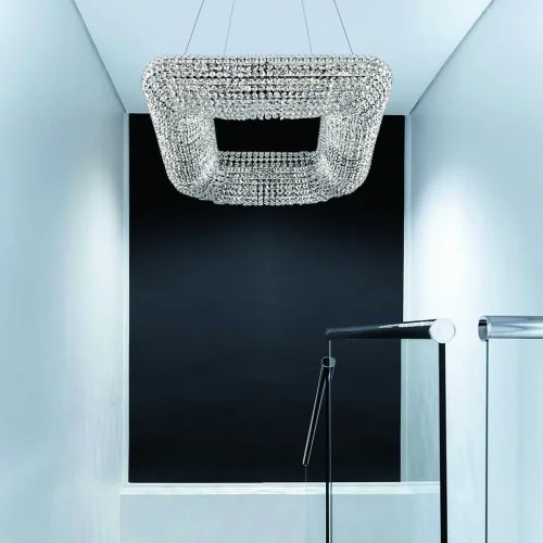 Люстра подвесная / потолочная LED Rimini S504.0.60.C.4000 Arte Perfetto Luce прозрачная на 1 лампа, основание никель в стиле классический  фото 2