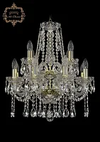 Люстра подвесная хрустальная 11.12.8+4.165.2d.Gd.Sp Богемиа Арт Классик прозрачная на 12 ламп, основание золотое в стиле классический Люстра подвесная хрустальная 11.12.8+4.165.2d.Gd.Sp Богемиа Арт Классик прозрачная на 12 ламп, основание золотое в стиле классический