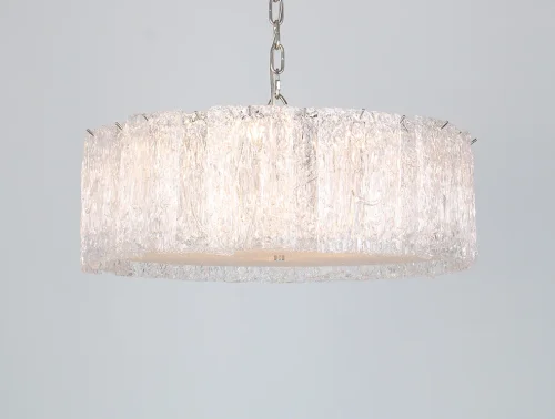 Люстра подвесная 10824+8/S Newport прозрачная на 12 ламп, основание никель в стиле современный  фото 2