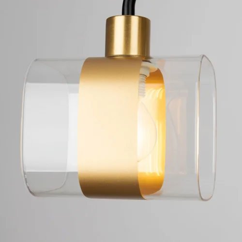 Люстра потолочная Бертон CL140141 Citilux прозрачная на 4 лампы, основание бронзовое в стиле современный  фото 9