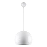 Светильник подвесной Gloss LSP-8921 Lussole белый 1 лампа, основание белое в стиле современный 