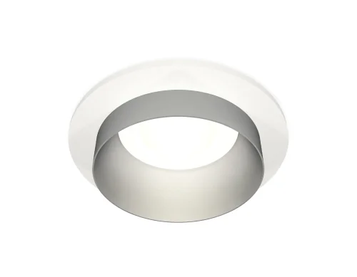 Светильник точечный Techno spot XC6512023 Ambrella light серебряный 1 лампа, основание белое в стиле хай-тек современный круглый