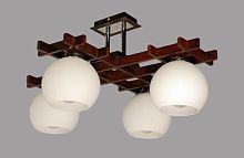 Люстра потолочная Нарита CL114141 Citilux белая на 4 лампы, основание коричневое хром серое в стиле современный 