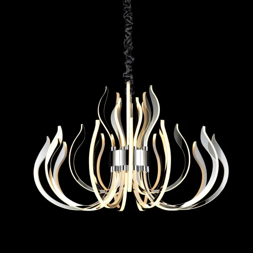 Люстра подвесная LED  VERSAILLES 5560 Mantra хром на 1 лампа, основание чёрное в стиле современный хай-тек минимализм  фото 3