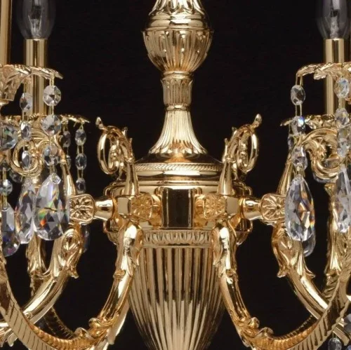 Люстра подвесная Габриэль 491013008 Chiaro без плафона на 8 ламп, основание золотое латунь в стиле классический  фото 11