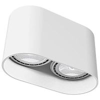 Светильник накладной Oval 9241-NW Nowodvorski белый 2 лампы, основание белое в стиле современный овал
