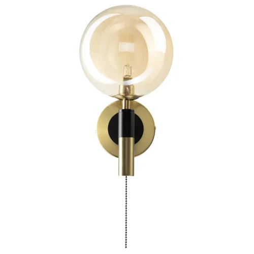 Бра с выключателем Нарда CL204310 Citilux янтарный на 1 лампа, основание бронзовое в стиле современный молекула шар фото 2