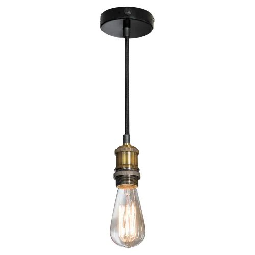 Светильник подвесной лофт LSP-9888 Lussole без плафона 1 лампа, основание чёрное жёлтое бронзовое в стиле лофт  фото 2