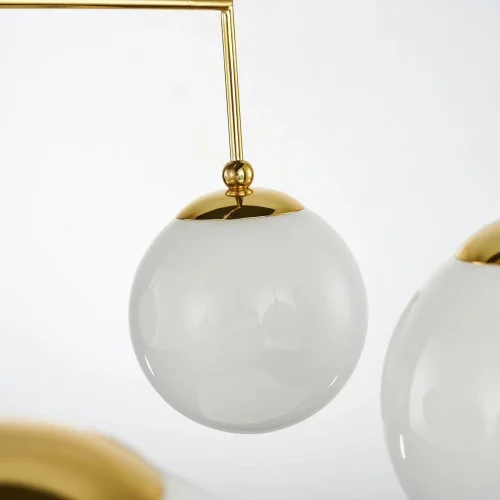 Люстра потолочная Undine 2810-6P Favourite белая на 6 ламп, основание золотое в стиле классический шар фото 4