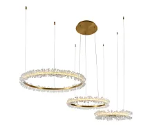 Люстра подвесная светодиодная с пультом Лаура 08246,36PA Kink Light прозрачная на 1 лампу, основание латунь в стиле современный кольца с пультом Люстра подвесная светодиодная с пультом Лаура 08246,36PA Kink Light прозрачная на 1 лампу, основание латунь в стиле современный кольца с пультом