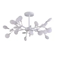 Люстра подвесная Skein 2479-10P F-promo белая на 30 ламп, основание белое в стиле современный ветви Люстра подвесная Skein 2479-10P F-promo белая на 30 ламп, основание белое в стиле современный ветви