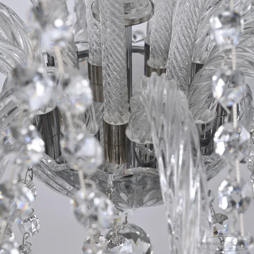 Люстра подвесная 105/10/240 Ni Bohemia Ivele Crystal без плафона на 10 ламп, основание никель прозрачное в стиле классический sp фото 3