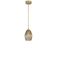 Светильник подвесной L 10033/1 Reccagni Angelo янтарный 1 лампа, основание матовое золото в стиле современный классический выдувное