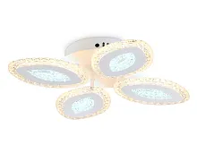 Люстра потолочная LED с пультом FA4012 Ambrella light белая на 1 лампа, основание белое в стиле хай-тек модерн с пультом