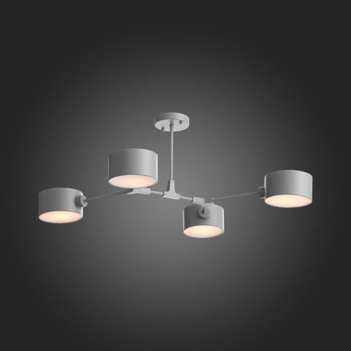 Люстра потолочная Gimento SLE183702-04 Evoluce серая на 4 лампы, основание серое в стиле современный  фото 4