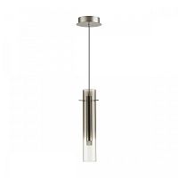 Светильник подвесной LED Shiny 5062/5LA Odeon Light серый чёрный 1 лампа, основание хром серебряное в стиле современный трубочки