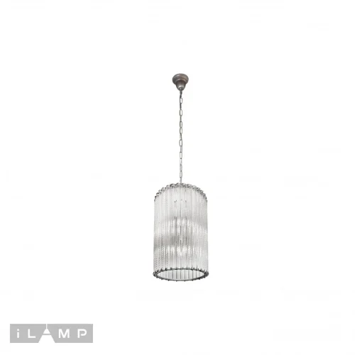 Люстра подвесная Manhattan MD0266-6 Silver iLamp прозрачная на 6 ламп, основание никель в стиле американский современный  фото 2