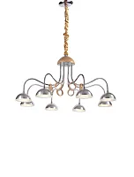 Люстра подвесная Natura 064.8 Led Lucia Tucci белая на 8 ламп, основание коричневое хром бежевое в стиле современный Люстра подвесная Natura 064.8 Led Lucia Tucci белая на 8 ламп, основание коричневое хром бежевое в стиле современный