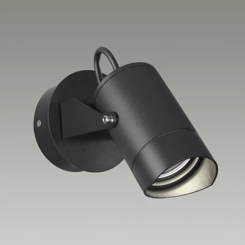 Настенный светильник LED Stima 6647/10WL Odeon Light уличный IP67 чёрный 1 лампа, плафон чёрный в стиле хай-тек LED фото 4