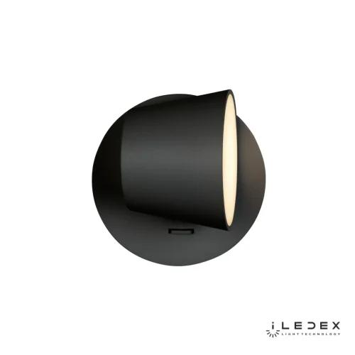 Бра с выключателем LED Flexin W1118-1S BK iLedex чёрный на 1 лампа, основание чёрное в стиле современный хай-тек  фото 4
