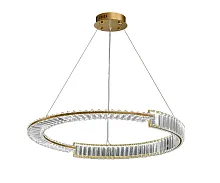 Люстра подвесная LED Омма 07662-60,20 Kink Light прозрачная на 1 лампа, основание бронзовое в стиле модерн кольца