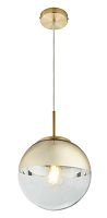 Светильник подвесной Glass TL1203H-51GD Toplight золотой 1 лампа, основание золотое в стиле современный шар
