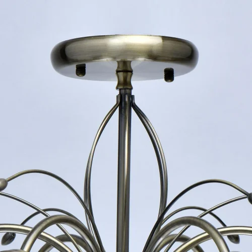 Люстра потолочная Блеск 315013506 DeMarkt белая на 6 ламп, основание античное бронза в стиле современный  фото 11