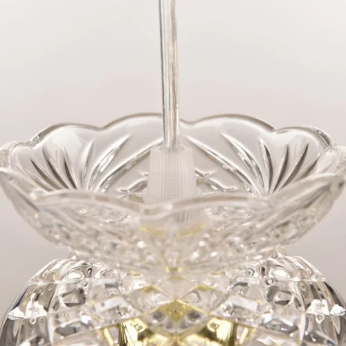 Светильник подвесной 14781P/16 G V0300 Bohemia Ivele Crystal прозрачный 1 лампа, основание золотое в стиле классический виноград фото 4