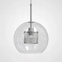 Светильник подвесной Catch 186709-26 ImperiumLoft прозрачный 1 лампа, основание серебряное в стиле современный 