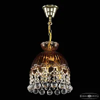 Светильник подвесной 5478/22 G Amber/M-1G Balls Bohemia Ivele Crystal янтарный 3 лампы, основание золотое в стиле классика balls