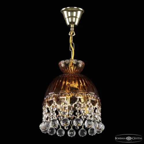 Светильник подвесной 5478/22 G Amber/M-1G Balls Bohemia Ivele Crystal янтарный 3 лампы, основание золотое в стиле классический balls
