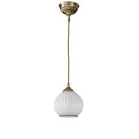 Светильник подвесной L 9200/16 Reccagni Angelo белый 1 лампа, основание античное бронза в стиле классический 