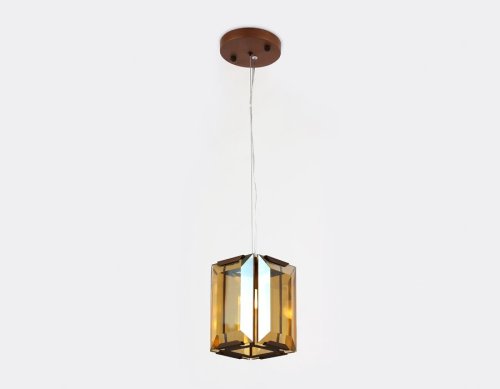 Светильник подвесной Traditional TR5109 Ambrella light янтарный 1 лампа, основание коричневое в стиле современный классический  фото 4