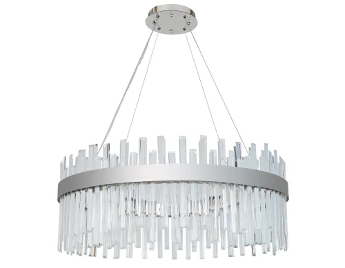 Люстра подвесная LED TR5011 Ambrella light прозрачная на 1 лампа, основание хром в стиле современный классический  фото 4