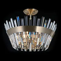 Люстра потолочная Вестерос CL307163 Citilux прозрачная на 6 ламп, основание бронзовое в стиле классический современный 