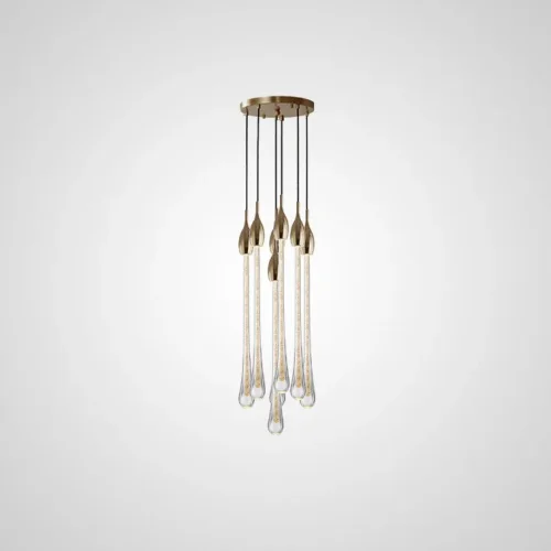 Светильник подвесной LED Fial 134739-22 ImperiumLoft прозрачный 1 лампа, основание золотое в стиле современный  фото 8