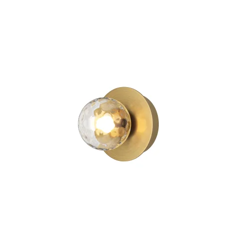 Бра LED Ambre MOD331WL-L3BS3K Maytoni янтарный на 1 лампа, основание латунь в стиле современный молекула шар