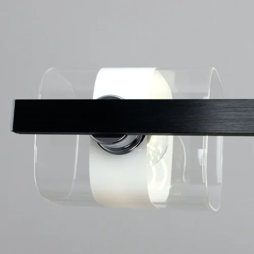 Люстра потолочная Вирта CL139282 Citilux прозрачная на 8 ламп, основание чёрное в стиле современный  фото 5